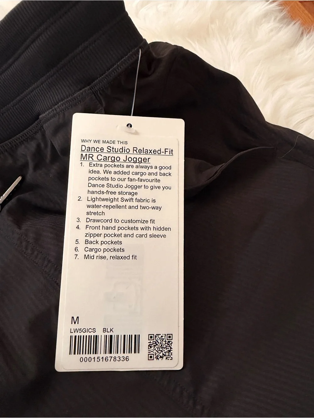 lululemon athletica Black Cargo Jogger Pants